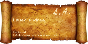 Lauer Andrea névjegykártya